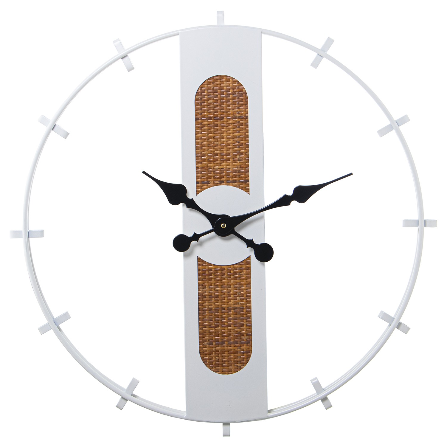 Reloj Metal Blanco / Mimber 64 cm